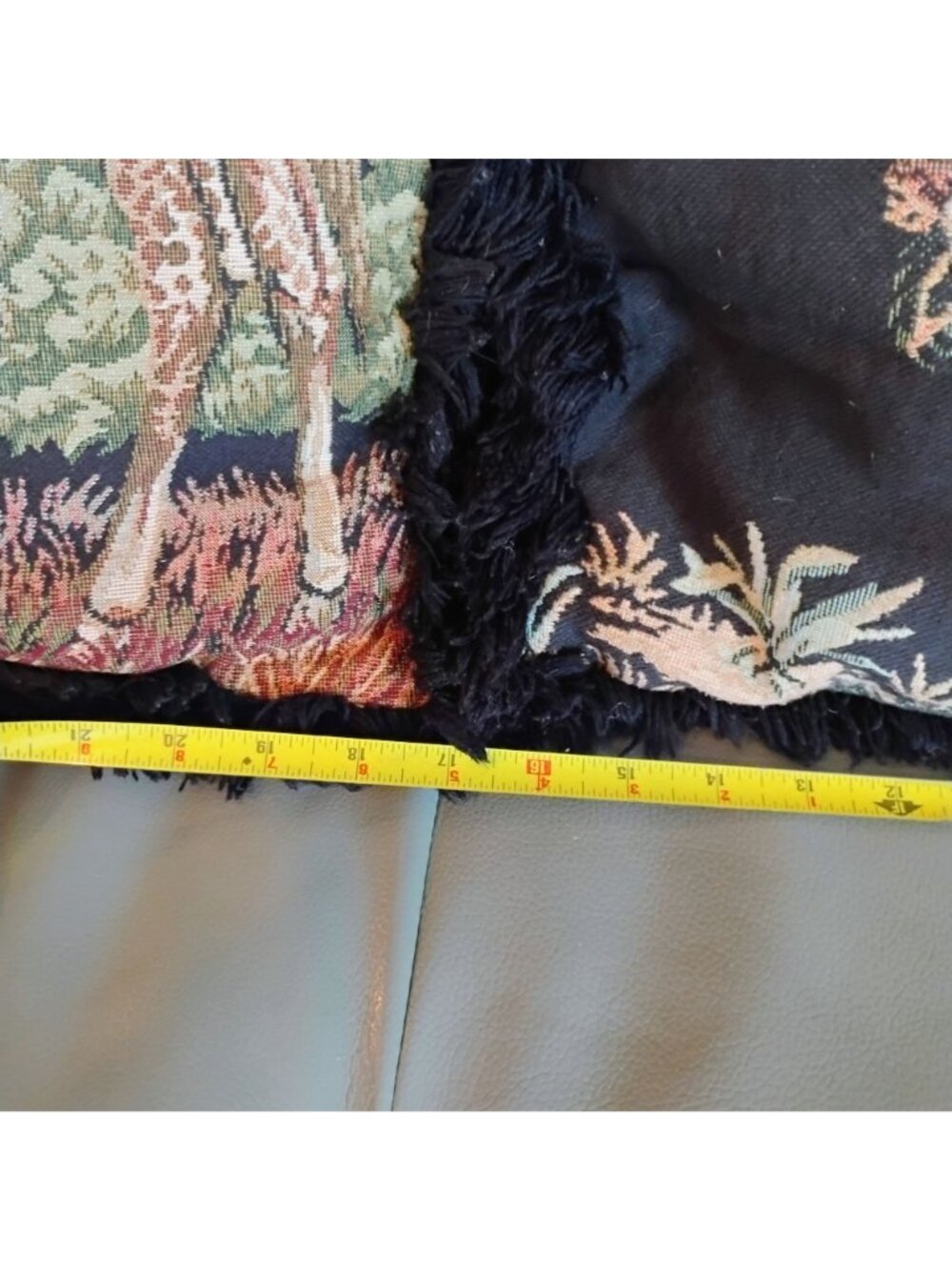 Safari Animal Accent Pillows Giraffe Monkey Black Tapestry 16" Ashford Court - Picture 9 of 9